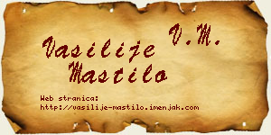 Vasilije Mastilo vizit kartica
